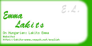 emma lakits business card